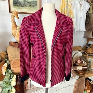 1960s Hot Pink Houndstooth‎ Jacket